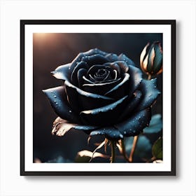 Black Rose Art Print