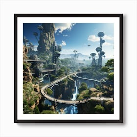 Futuristic City 1 Art Print