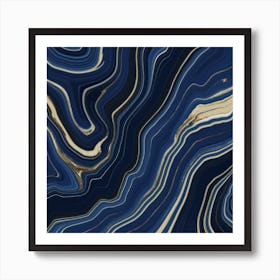 Blue Agate Art Print