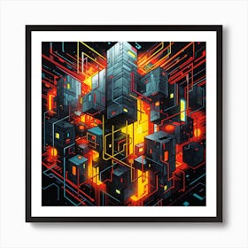 Futuristic City 19 Art Print