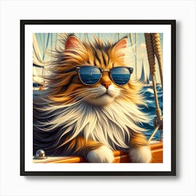 Rich Cat Art Print