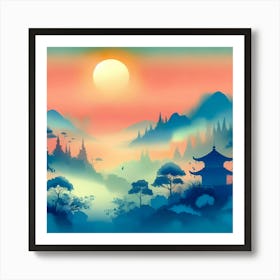 Chinese Landscape 10 Art Print