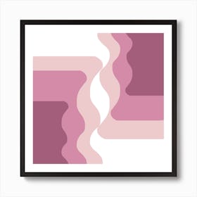 Vintage Abstract Waves No Art Print