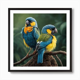 beautiful birds on the tree 1 Art Print