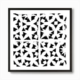 black and white starry sky Art Print