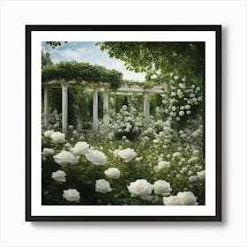 White Roses Art Print