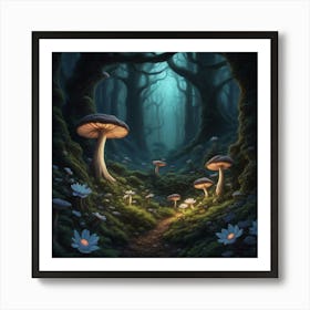 Mushroom Forest 3 Art Print