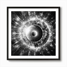 Black and White Abstract Art 240 Art Print