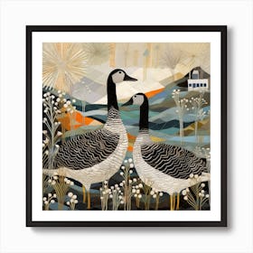 Bird In Nature Goose 1 Art Print