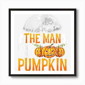 The Man Behind The Pumpkin Halloween Baby Showers Party Art Print