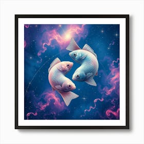 Two Fish In Space 3 Art Print