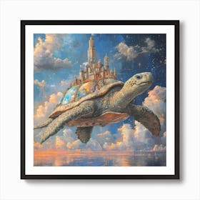 Turtle In The Sky Art Art Print