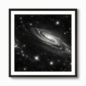 Black And White Galaxy 2 Art Print