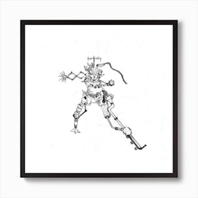 TV scrap robot Art Print