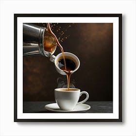 Pouring Coffee Into A Cup 4 Art Print