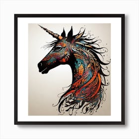 Unicorn Head 8 Art Print