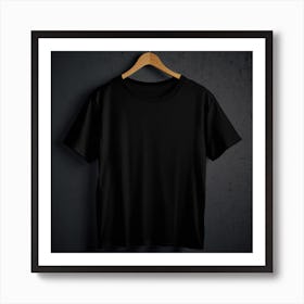 Black T - Shirt 12 Art Print