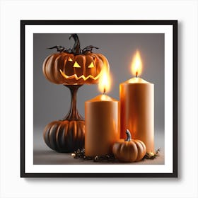 Halloween Candles 2 Art Print