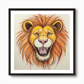 Lion Head 6 Art Print