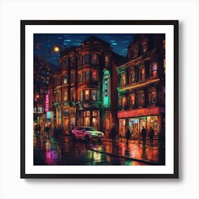 Night In The City Art Print