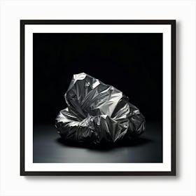 A Discarded Polyethylene Wrapper Artfully Crumpled At The Center Of The Scene Mindlessly Strewn En (4) Art Print