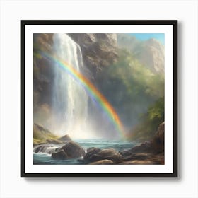 Rainbow Waterfall Póster