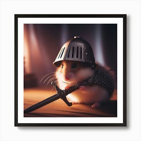 Hamster In Armor Art Print