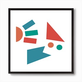 Abstract art deco mid century Art Print