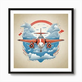 Airplane In The Sky 2 Art Print