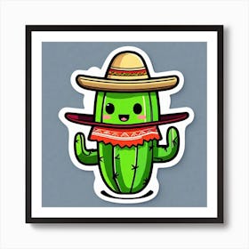 Cactus Sticker 11 Art Print