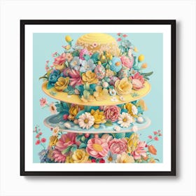 Hats And Flowers Art Print