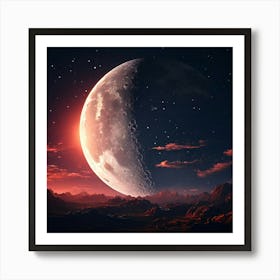 Moon In The Sky 1 Art Print