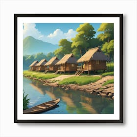 Huts Art Print