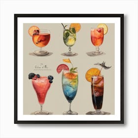 Default Drinks Inspired By Art And Literature Aesthetic 1 Art Print