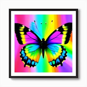 Rainbow Butterfly 14 Art Print