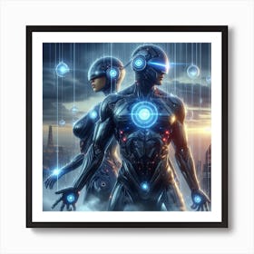 Futuristic Couple 77 Art Print