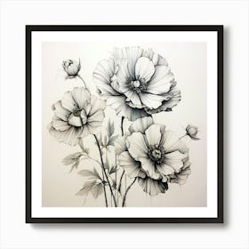 Poppy Drawing Art Print