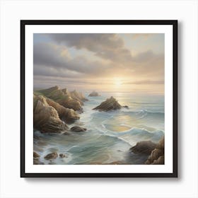 Sunset At The Coast Art Print