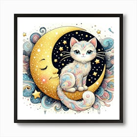 Creative Feline Cat Artwork 48 Art Print