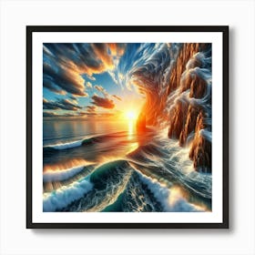 Ocean Sunset Art Print