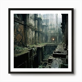 Aware Of The Extra Effort Required Explorers Delicately Thread Their Way Through A Labyrinth Of Dec Art Print