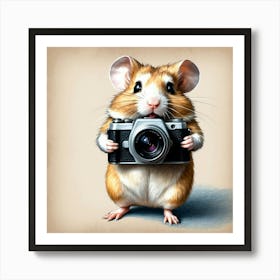 Hamster With Camera 6 Art Print