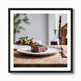 Steak On A Plate 1 Art Print