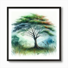 Watercolor Tree Art Print