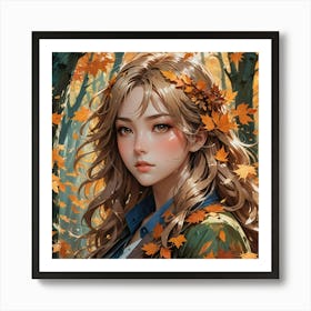 Autumn Girl Art Print