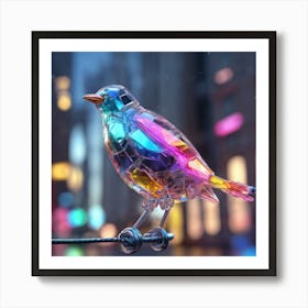 646488 A Colorful Bird Made Of Translucent Crystal Perche Xl 1024 V1 0 1 Art Print