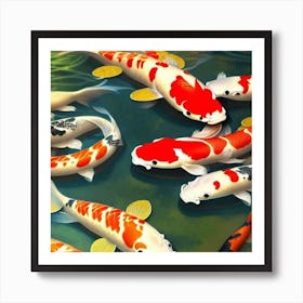 Koi Fish lucky fish Art Print