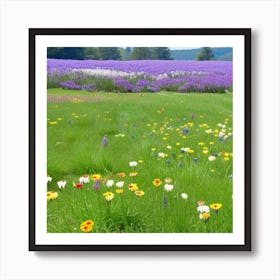 Wildflowers In The Meadow 11 Art Print
