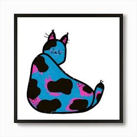 Blue Cat Art Print