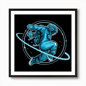 Astronaut In Space Art Print